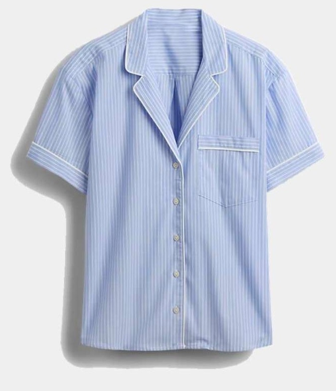 Striped lounge shirt